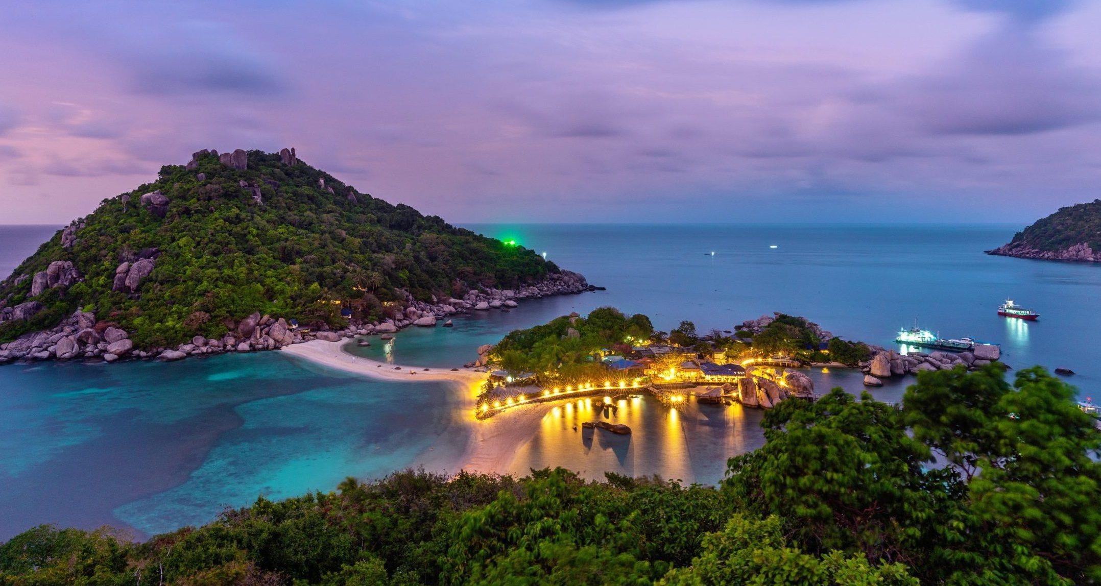 Beautiful viewpoint on Koh Nangyuan island, Surat Thani in Thail